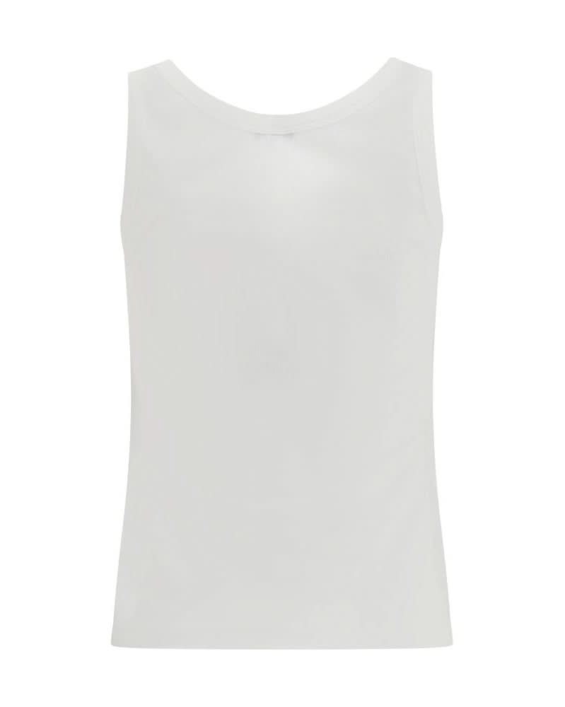 Versace White Cotton Top Tank Tops