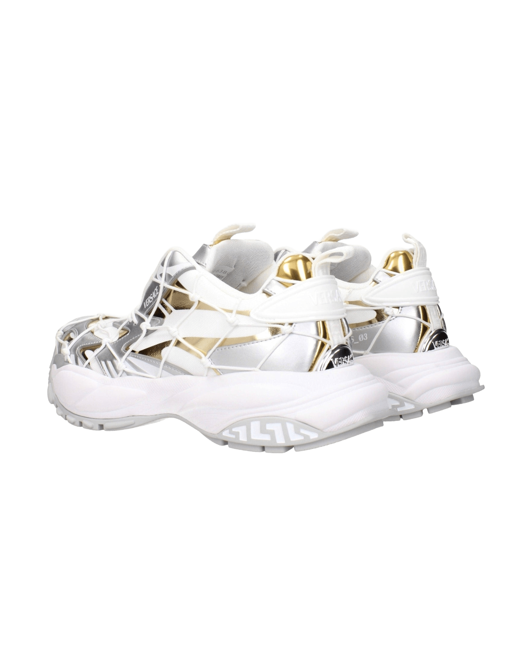 Versace Fabric White Chunky Sneakers Glam Steals
