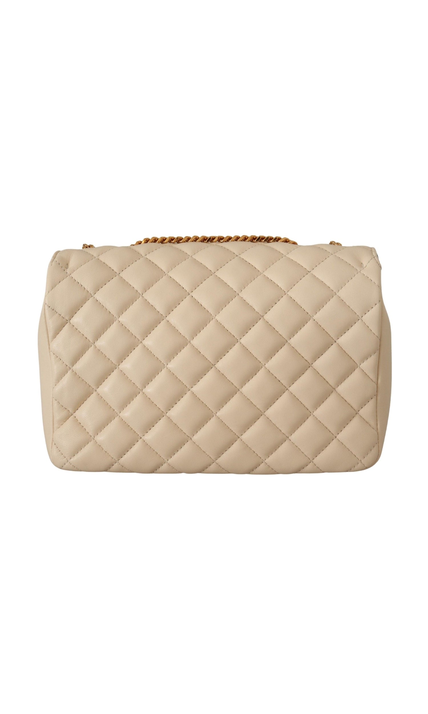 Versace White Leather Elegant Nappa Shoulder Bag Glam Steals