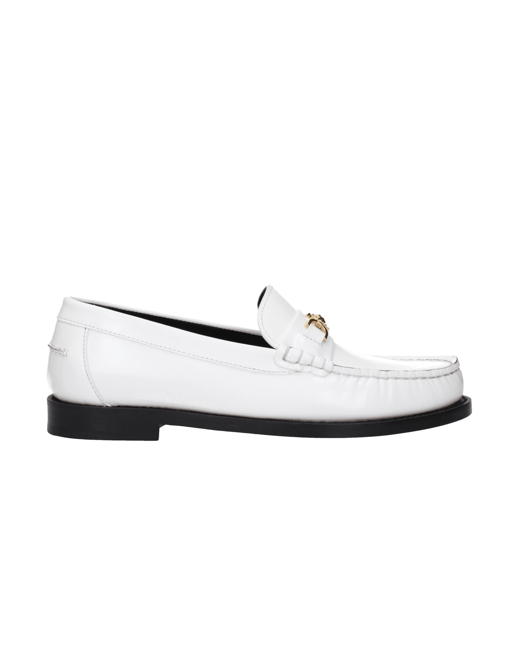 Versace Leather White Slip On Loafers Glam Steals