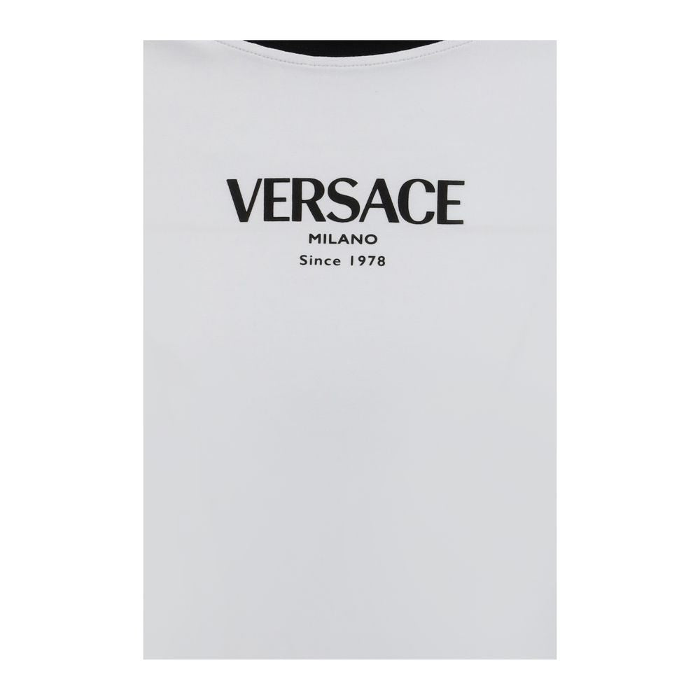 Versace White Viscose T-shirt Glam Steals
