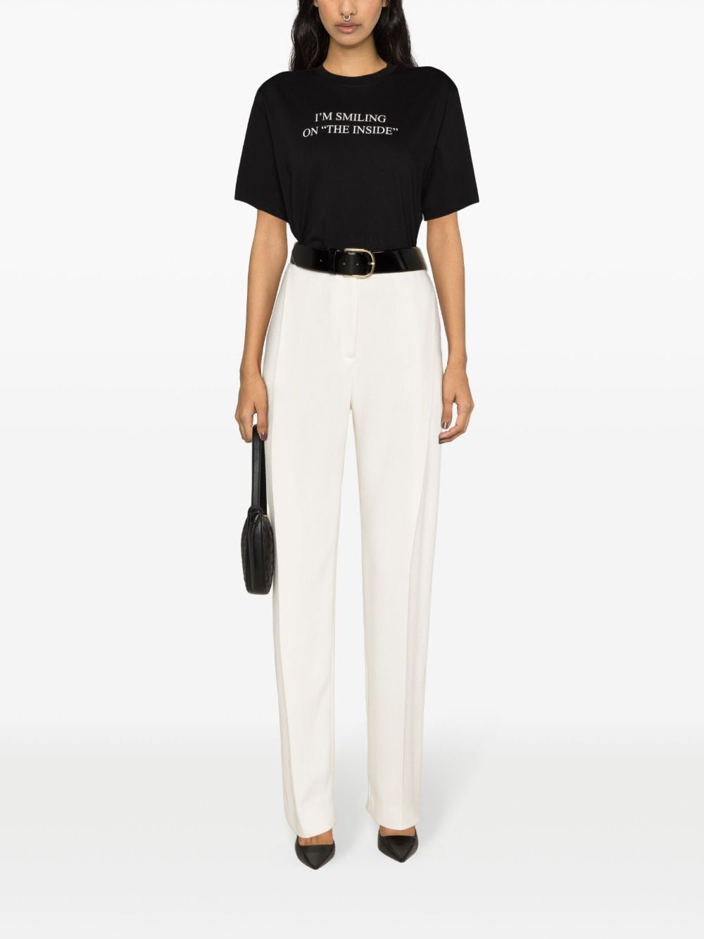 Victoria Beckham Black T-shirt Glam Steals