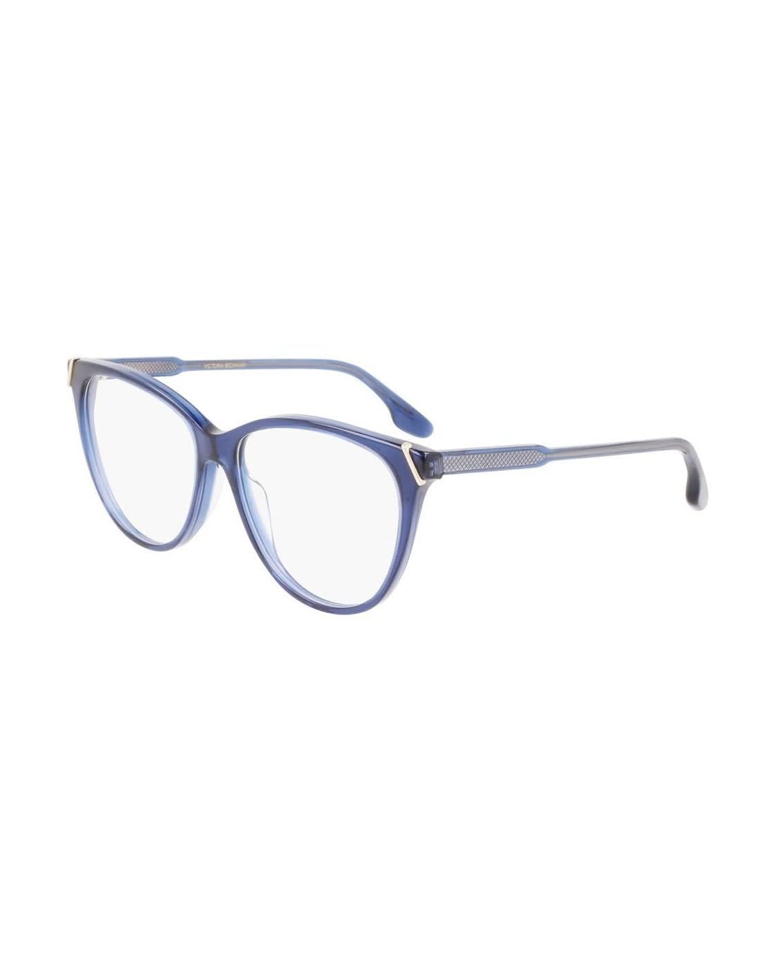 Victoria Beckham Blue Acetate Optical Frame Eyeglasses