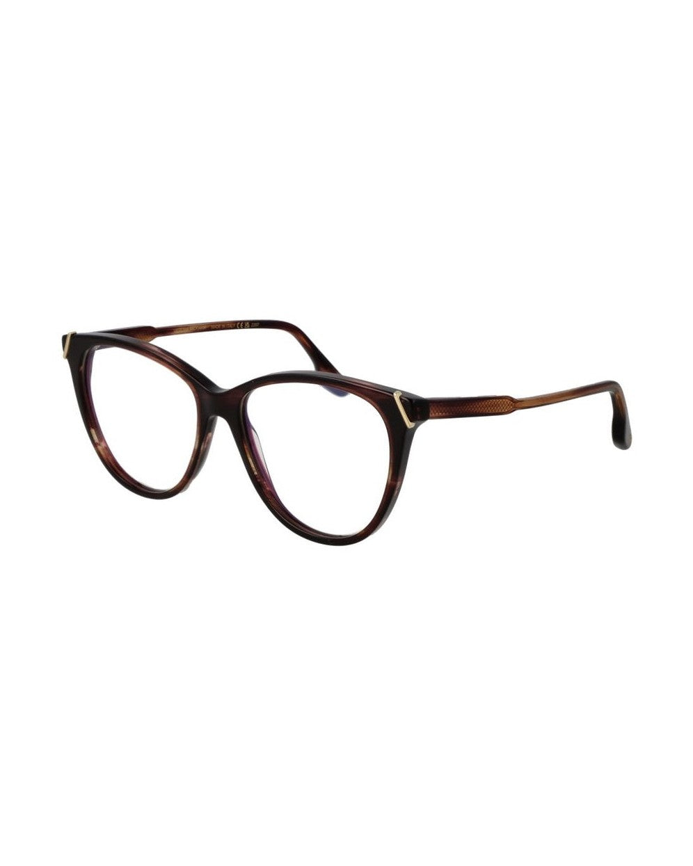 Victoria Beckham Brown Acetate Glasses