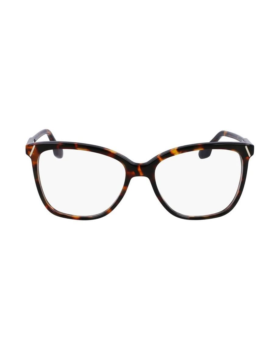 Victoria Beckham Brown Acetate Optical Frame Eyeglasses