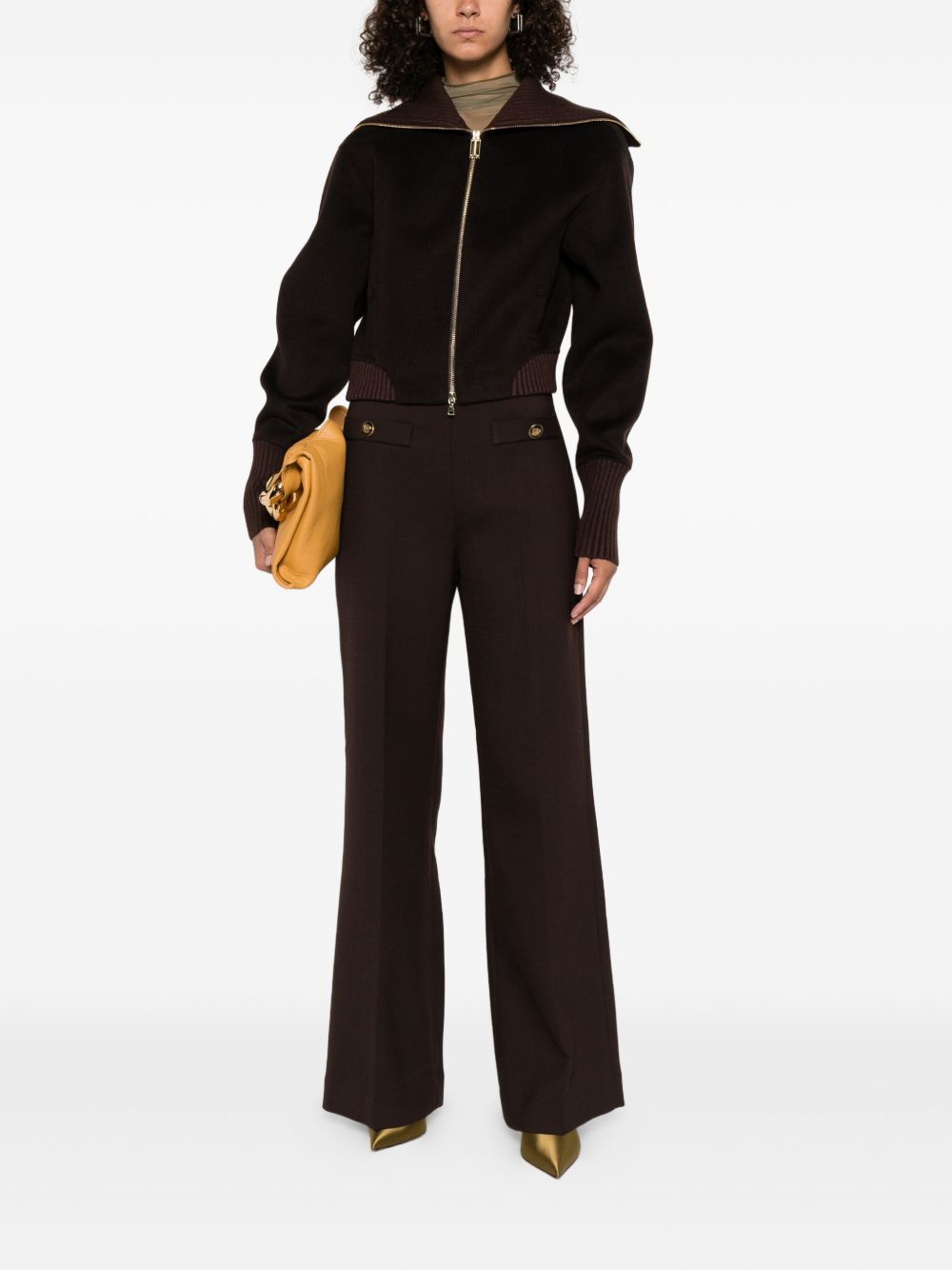 Victoria Beckham Brown Coat Glam Steals