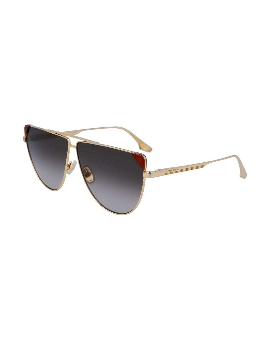Victoria Beckham Brown Metal Sunglasses Sunglasses
