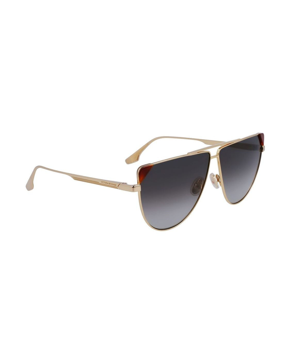 Victoria Beckham Brown Metal Sunglasses Sunglasses