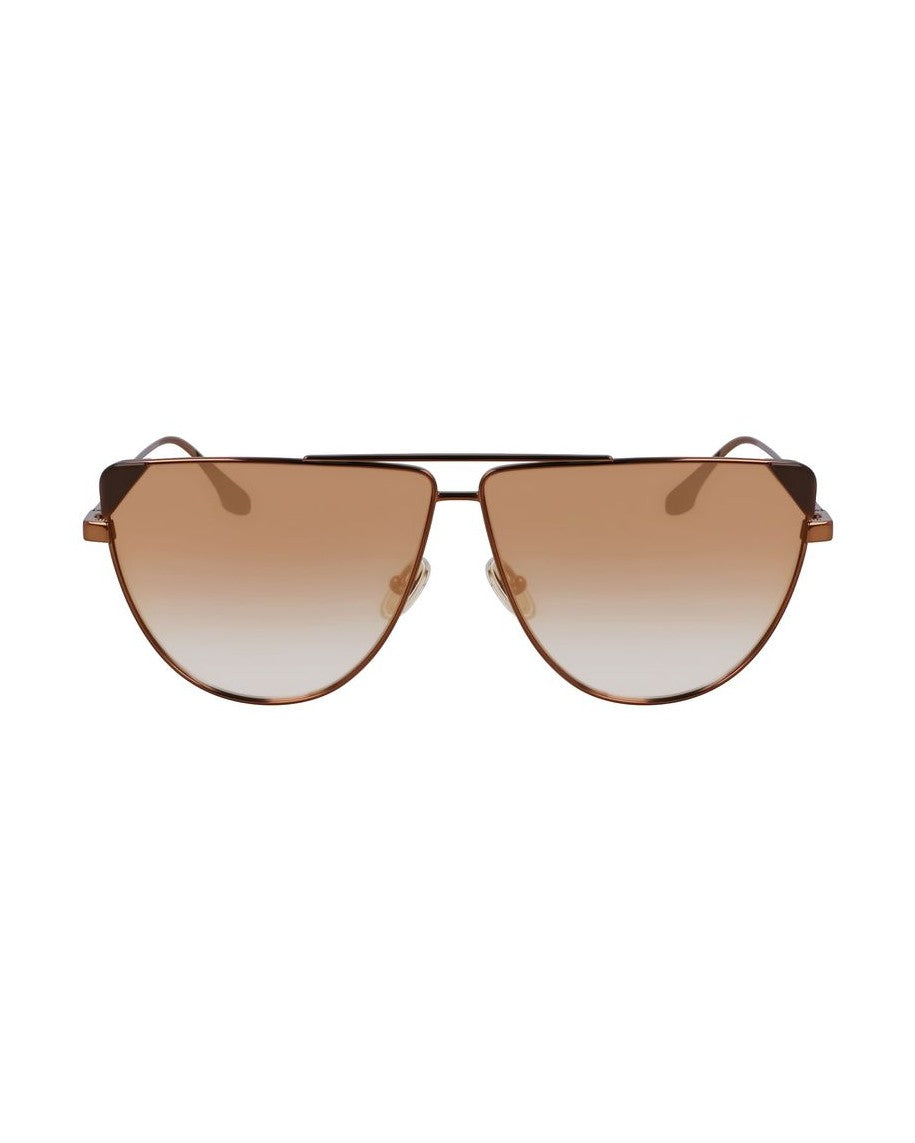 Victoria Beckham Brown Metal Sunglasses Sunglasses