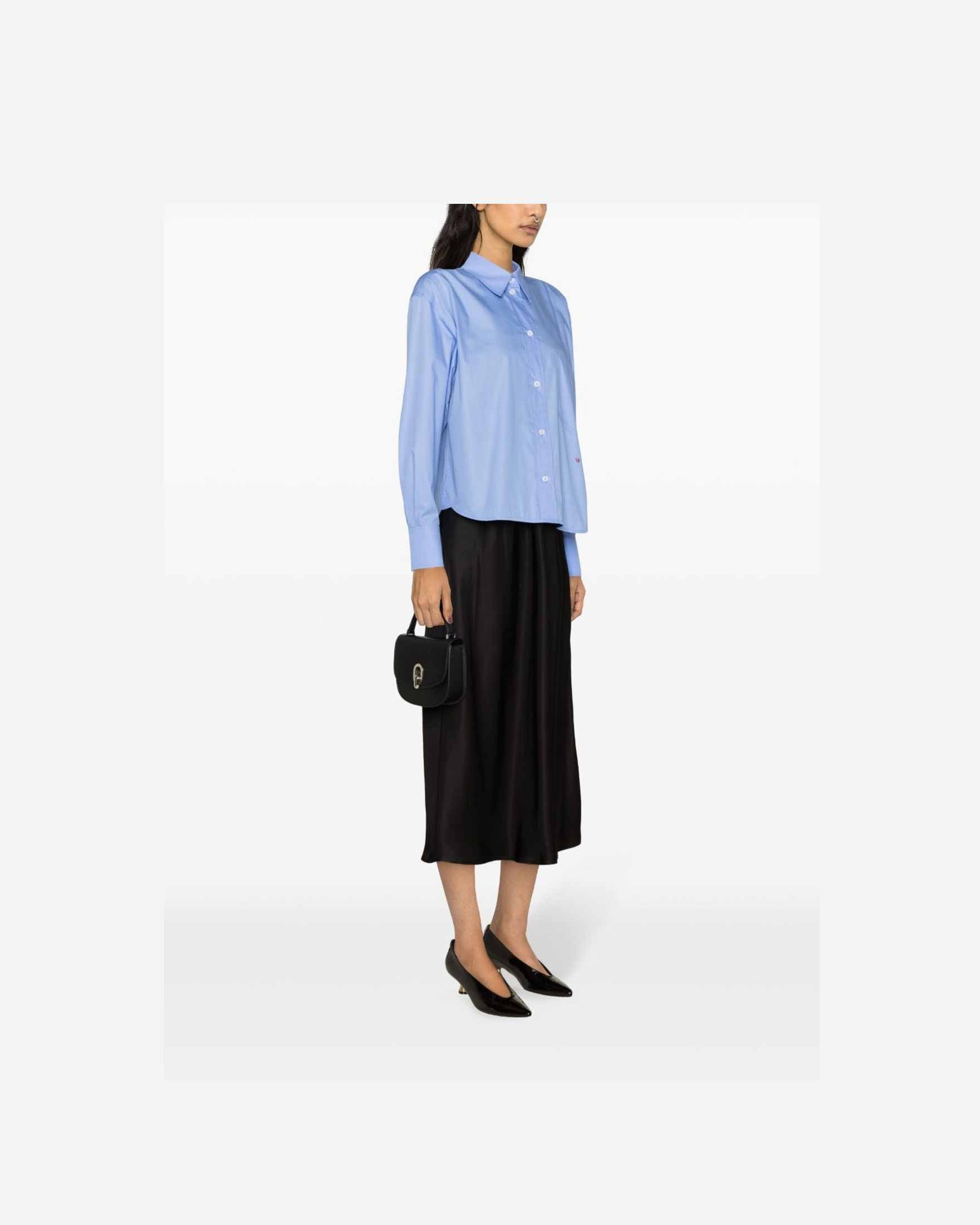 Victoria Beckham Clear Blue Shirt Glam Steals