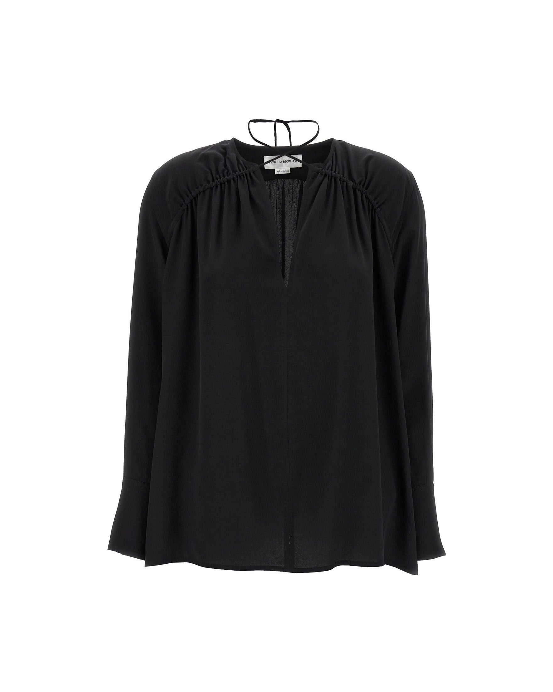 Victoria Beckham Gather Detail Tie Blouse Shirts