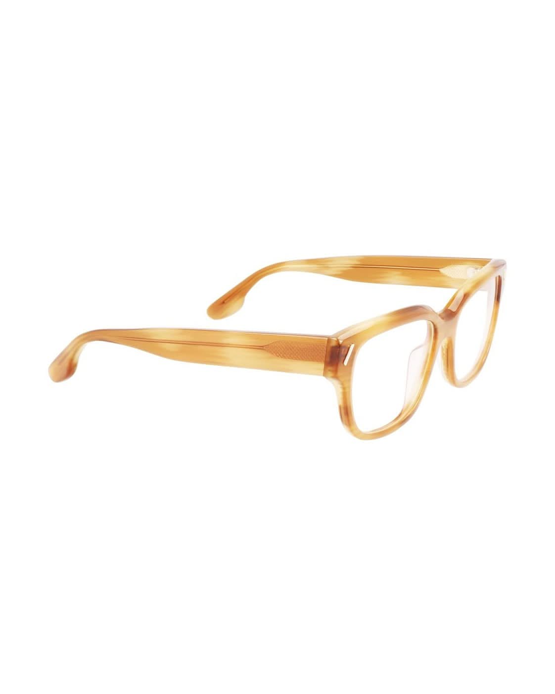 Victoria Beckham Gold Acetate Optical Frame Eyeglasses
