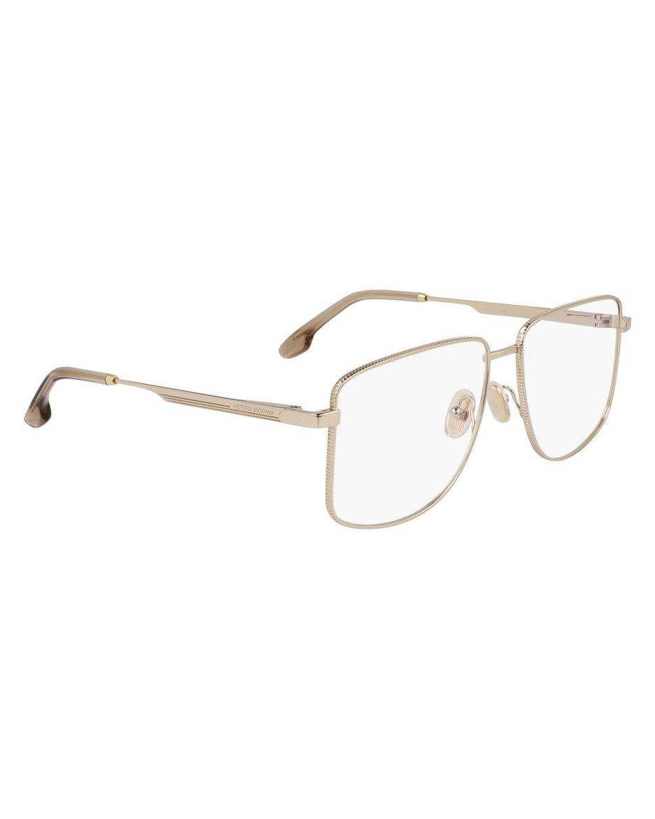Victoria Beckham Gold Metal Frame Eyeglasses