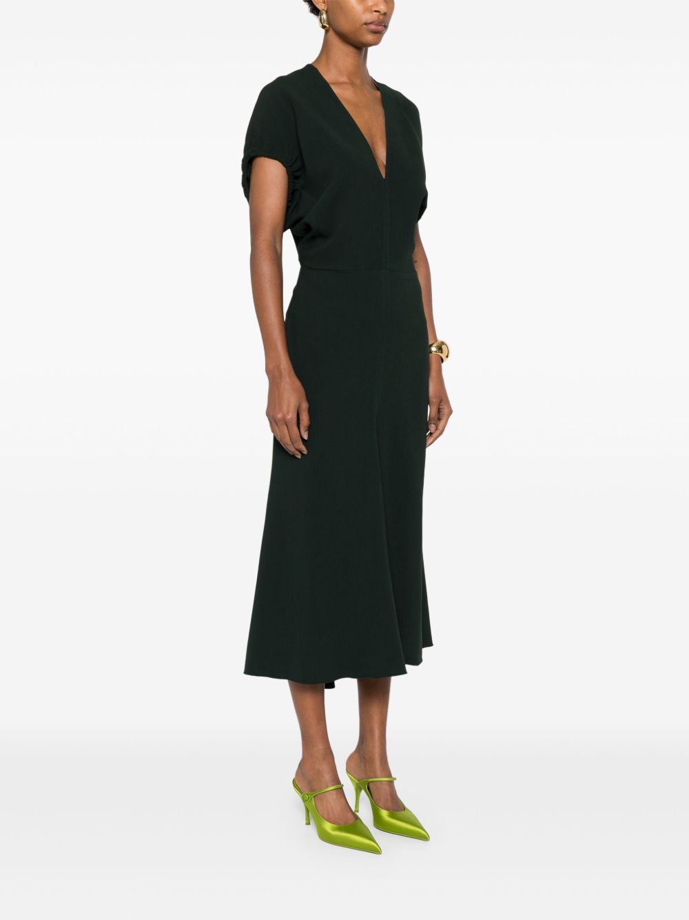 Victoria Beckham Green Dress Glam Steals
