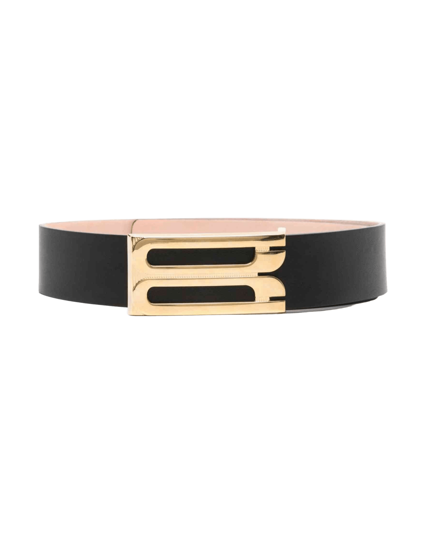 Victoria Beckham Leather Jumbo Frame Logo Buckle Belt Glam Steals