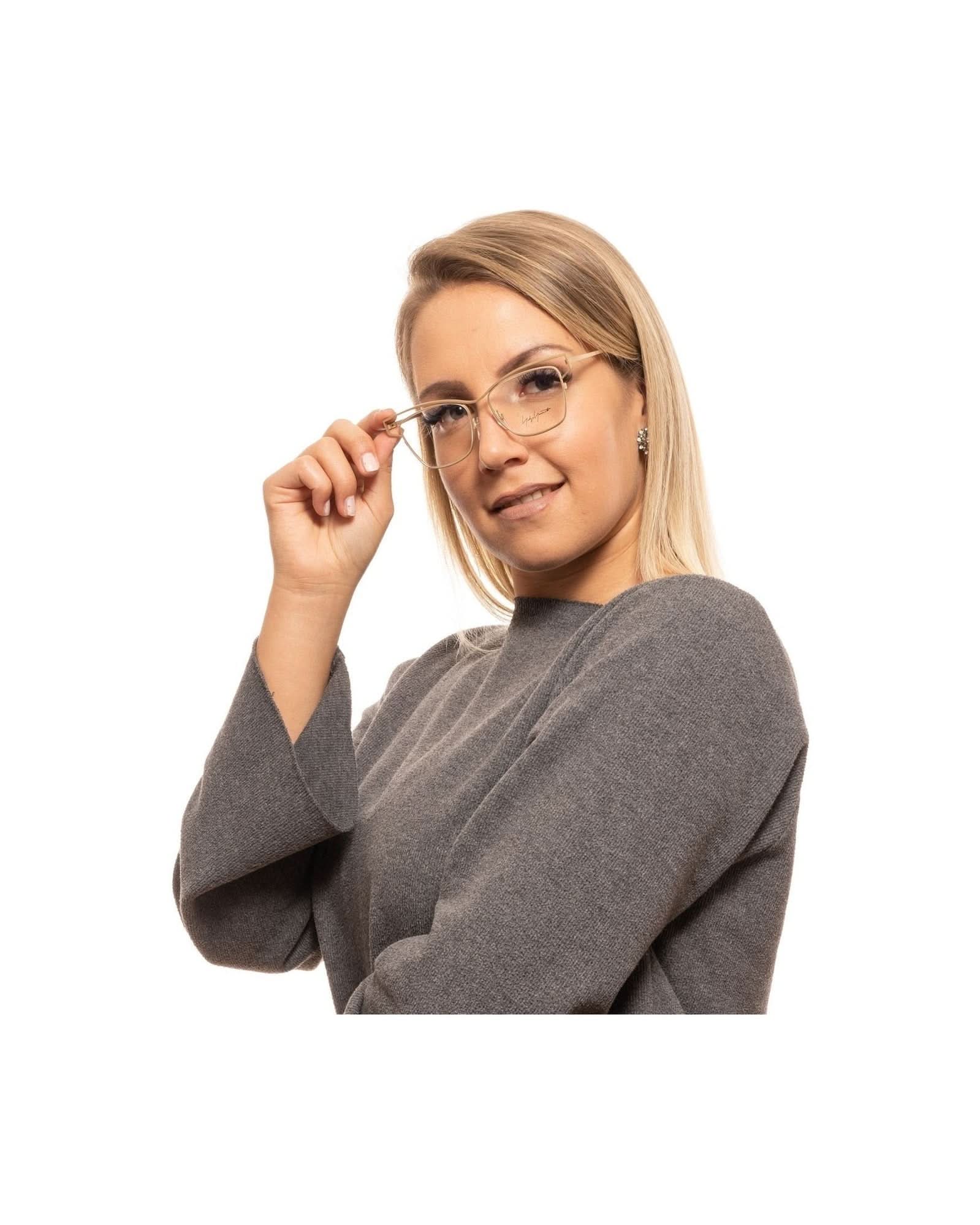 Yohji Yamamoto Gold Women Optical Frame Eyeglasses