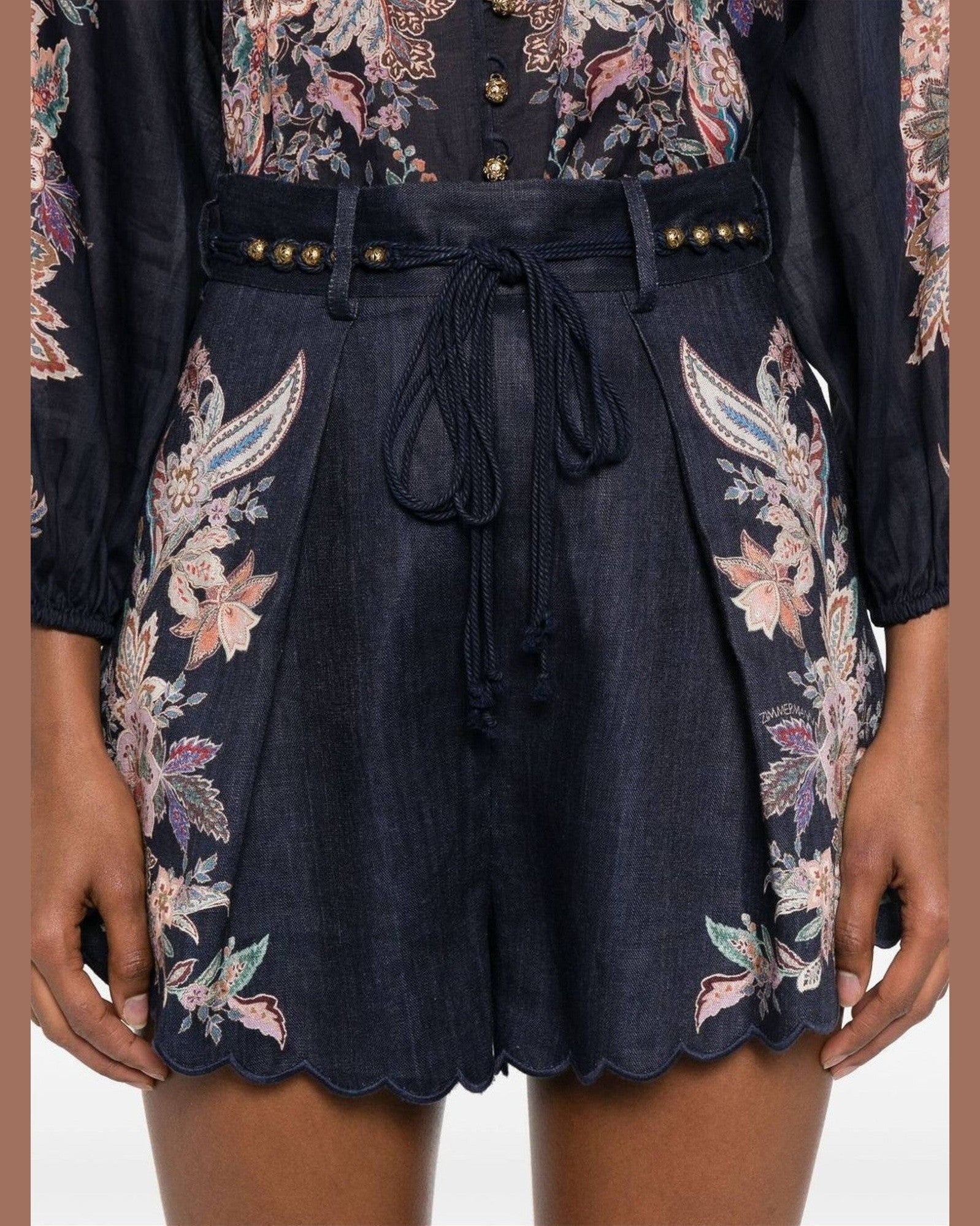 Zimmermann Blue Shorts Glam Steals