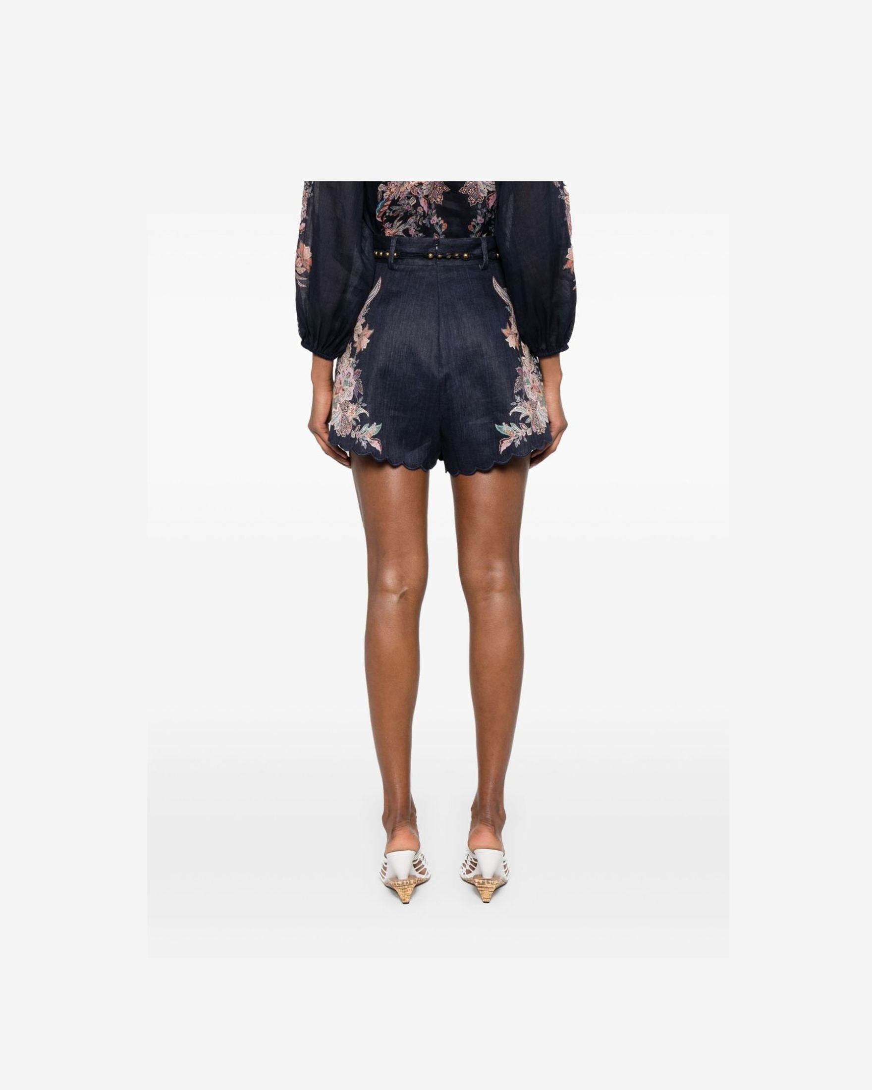 Zimmermann Blue Shorts Glam Steals