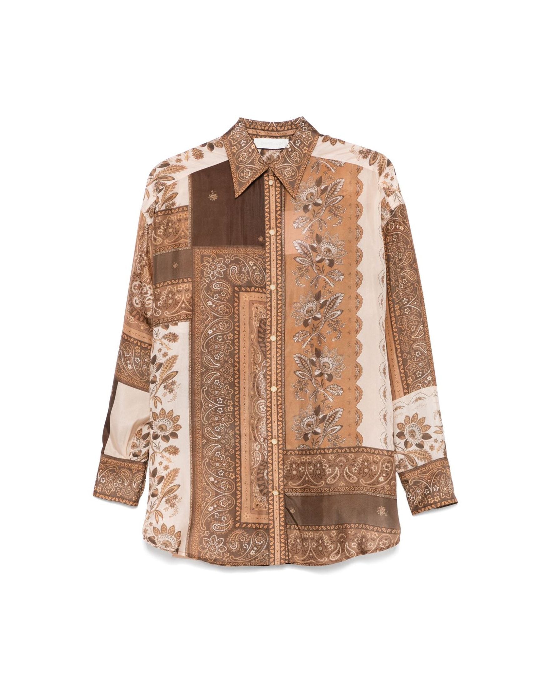 Zimmermann Brown Shirt Glam Steals