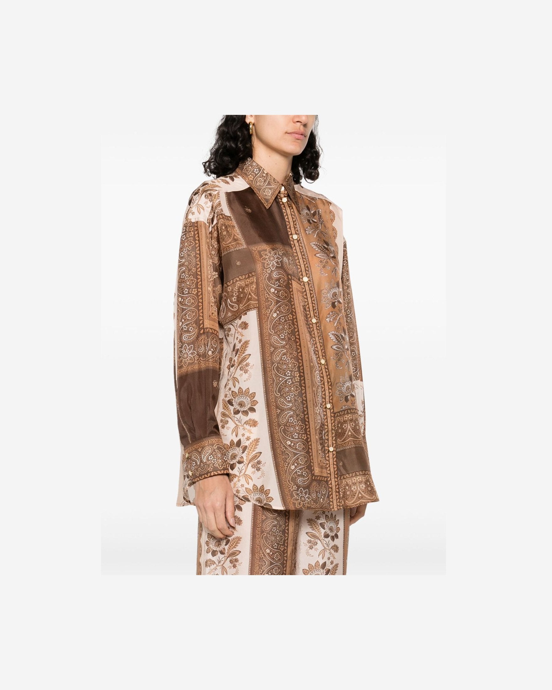 Zimmermann Brown Shirt Glam Steals