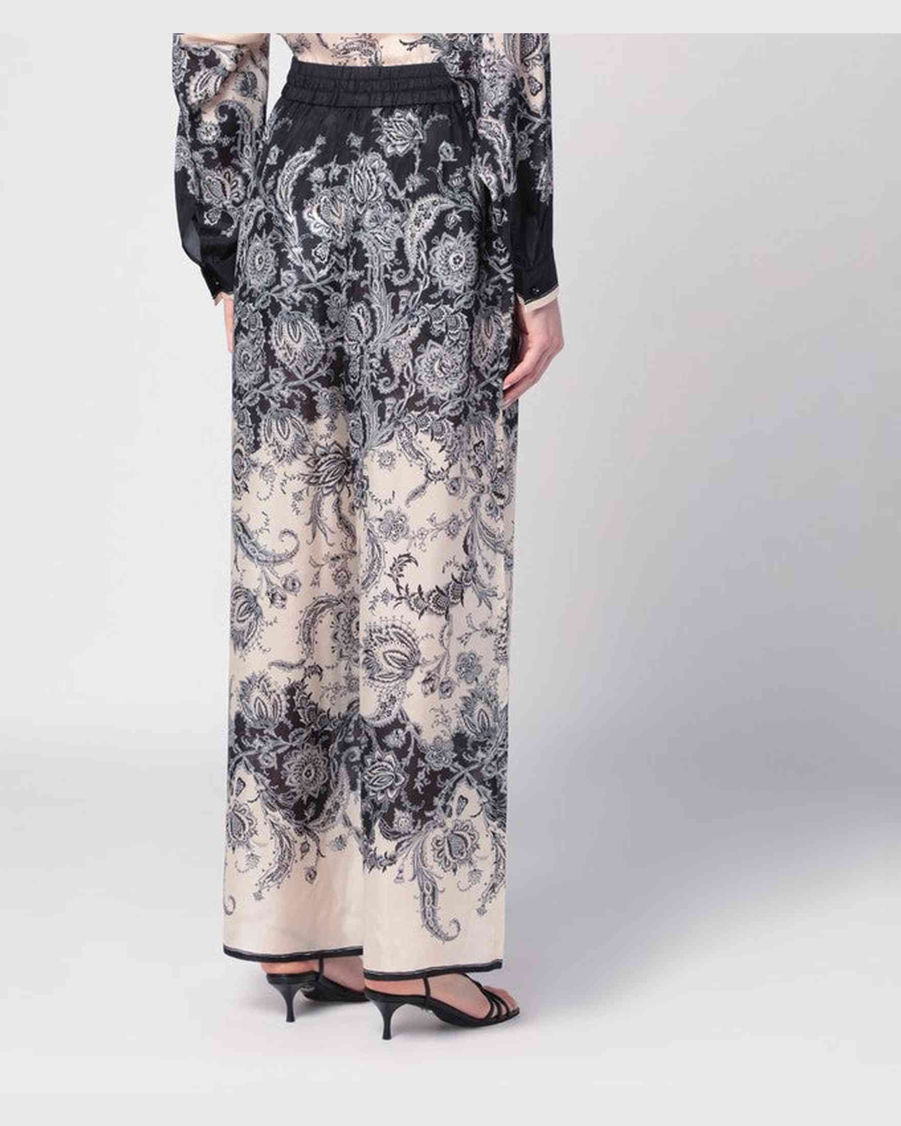 Zimmermann Cream Rhiannon Trouser with Fantasy Print Glam Steals