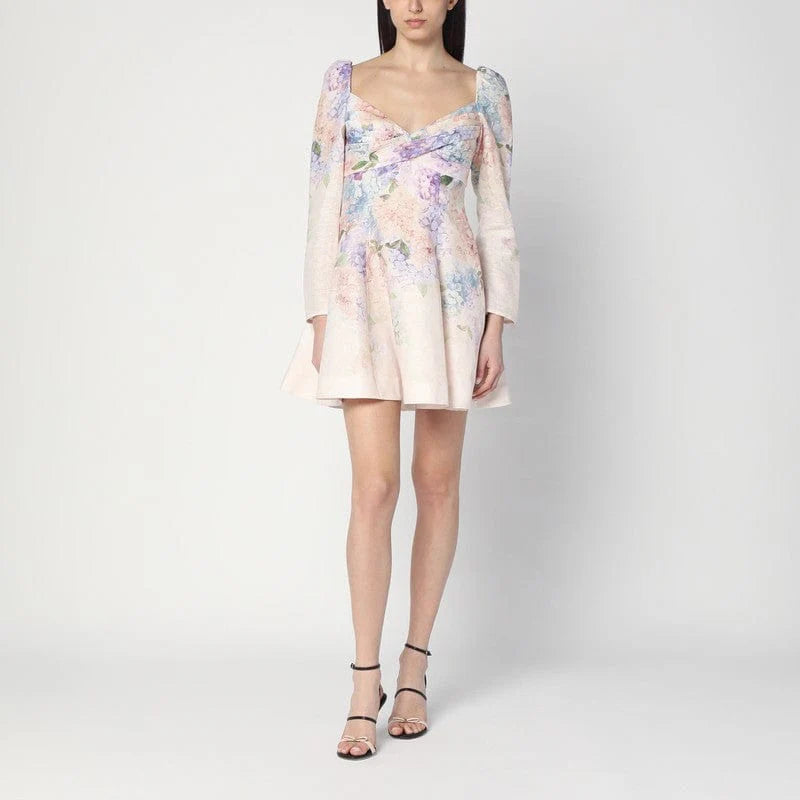 Zimmermann Dawning Mini Dress With Floral Print Glam Steals