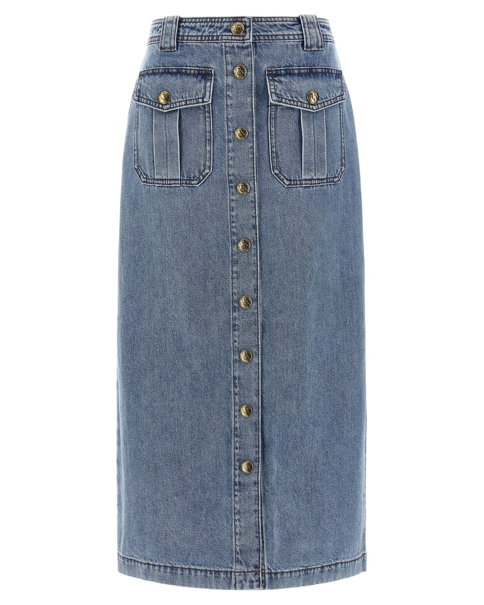 Zimmermann Denim Pencil Skirt Glam Steals