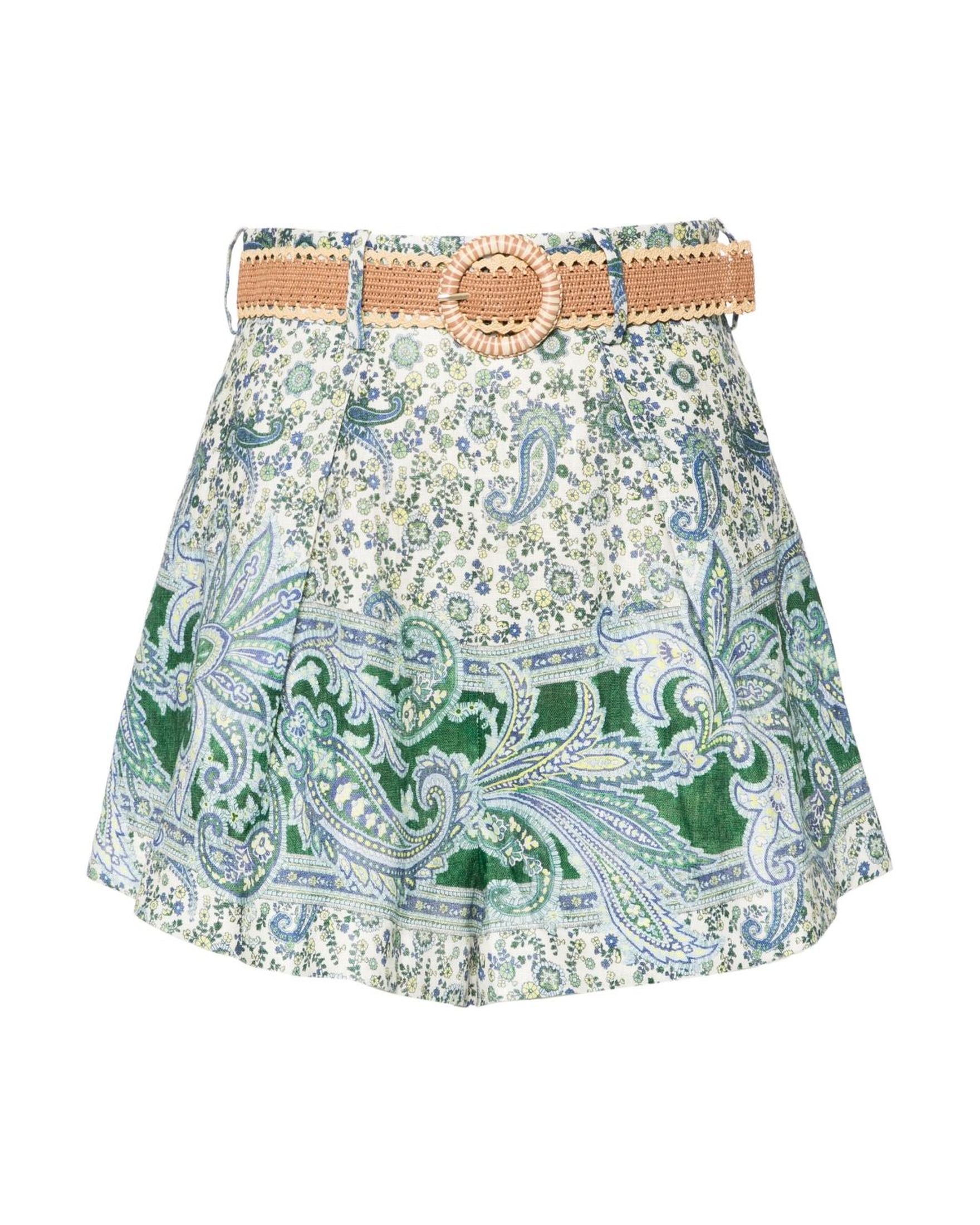Zimmermann Green Shorts Glam Steals