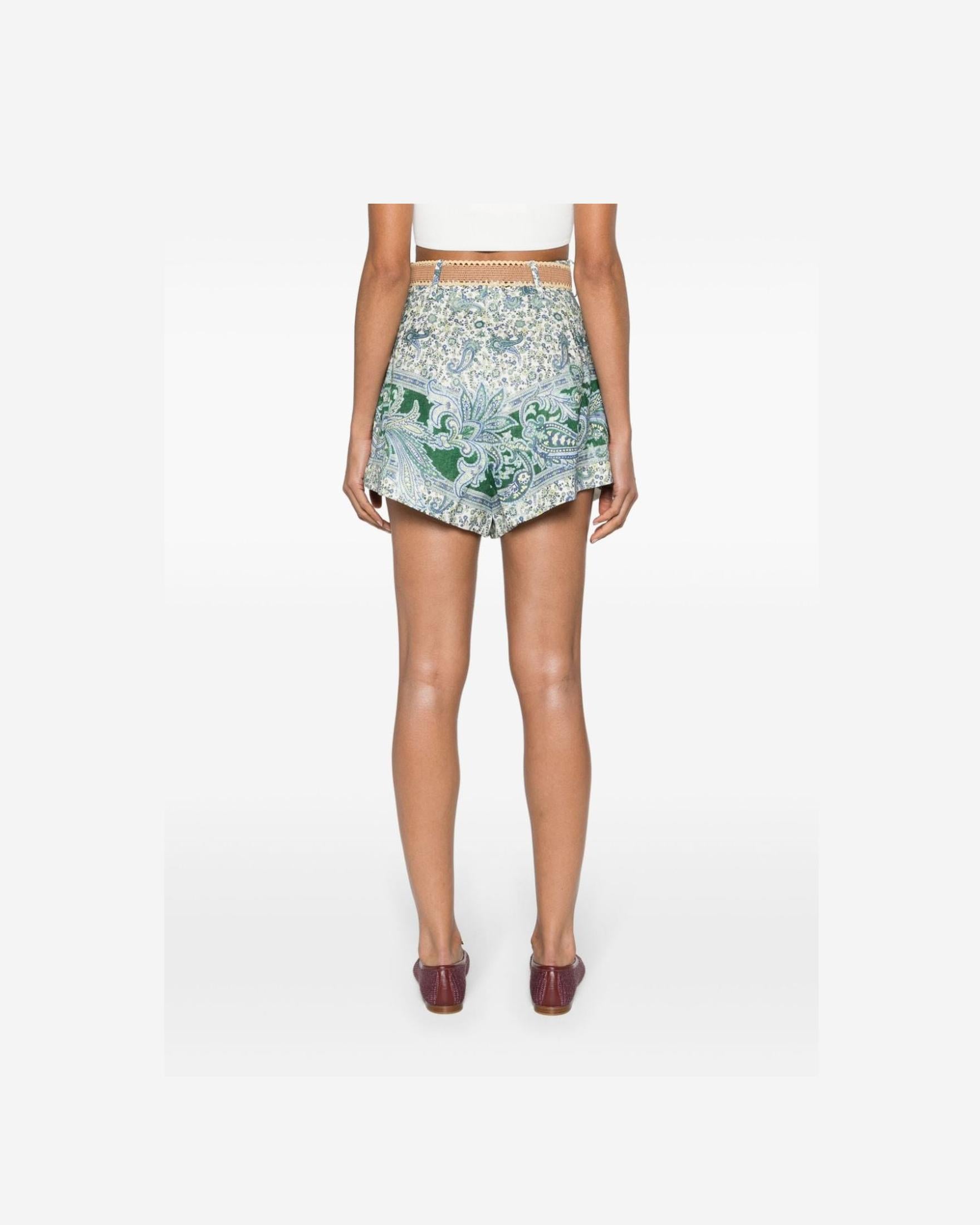 Zimmermann Green Shorts Glam Steals