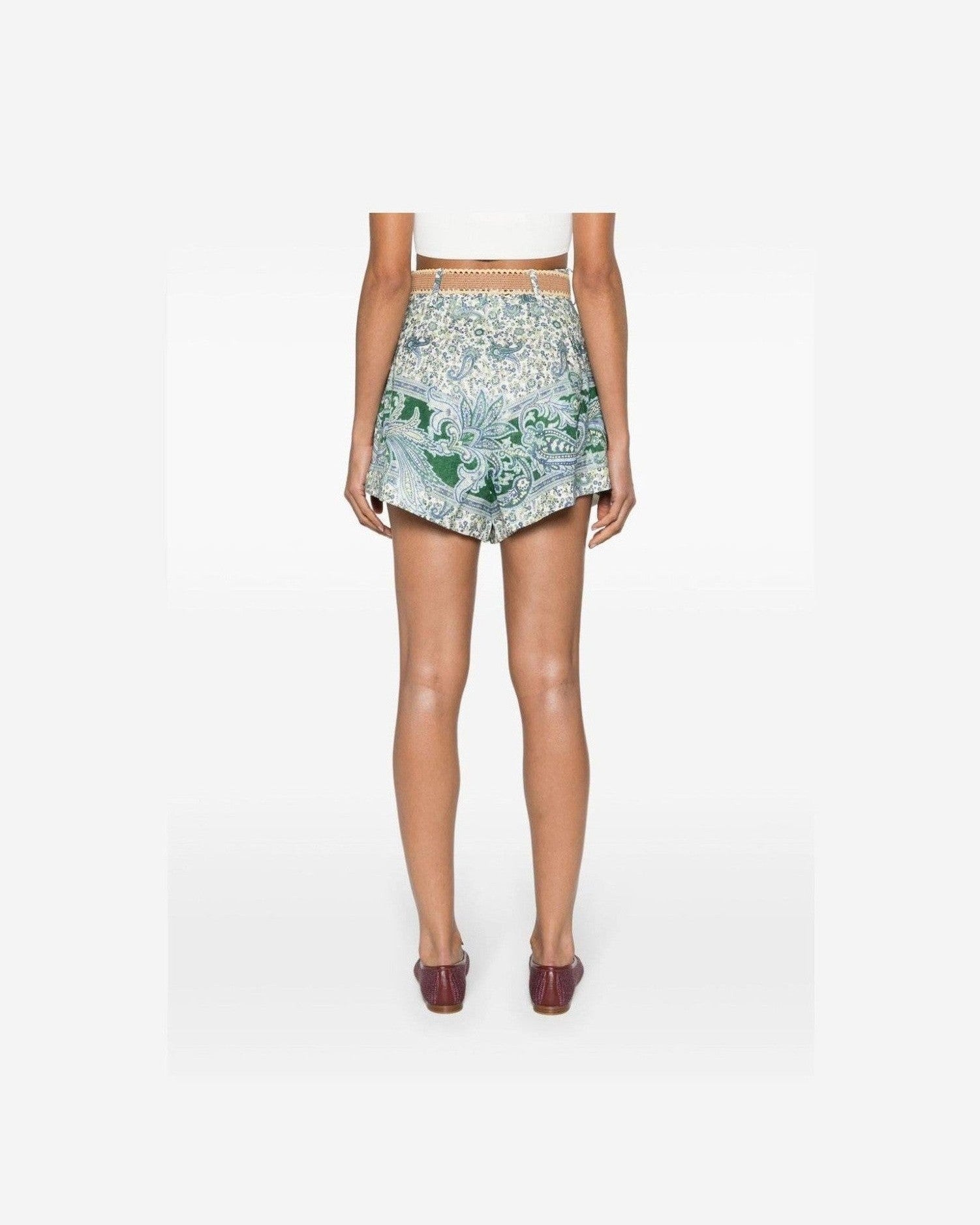Zimmermann Green Shorts Glam Steals