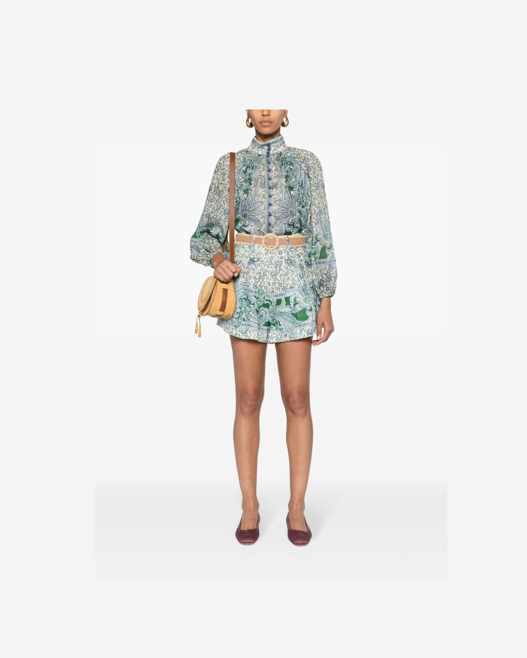 Zimmermann Green Shorts Glam Steals