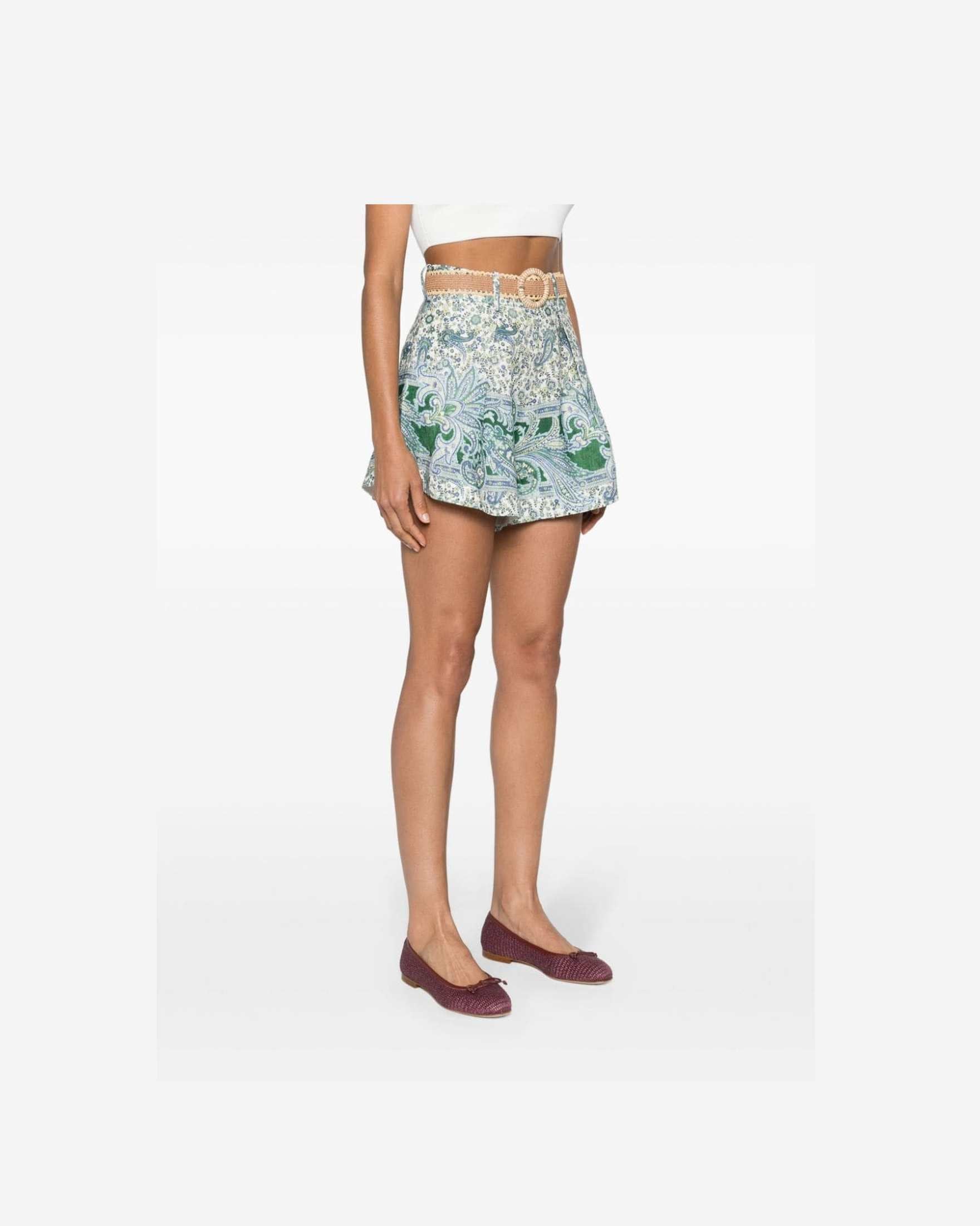 Zimmermann Green Shorts Glam Steals