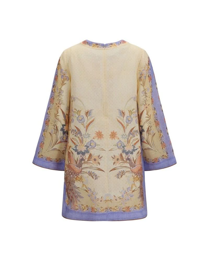Zimmermann Multicolor Linen Casual Dress Glam Steals