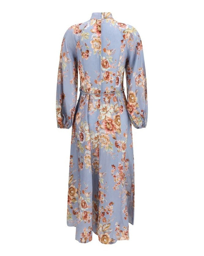 Zimmermann Multicolor Linen Long Dress Glam Steals
