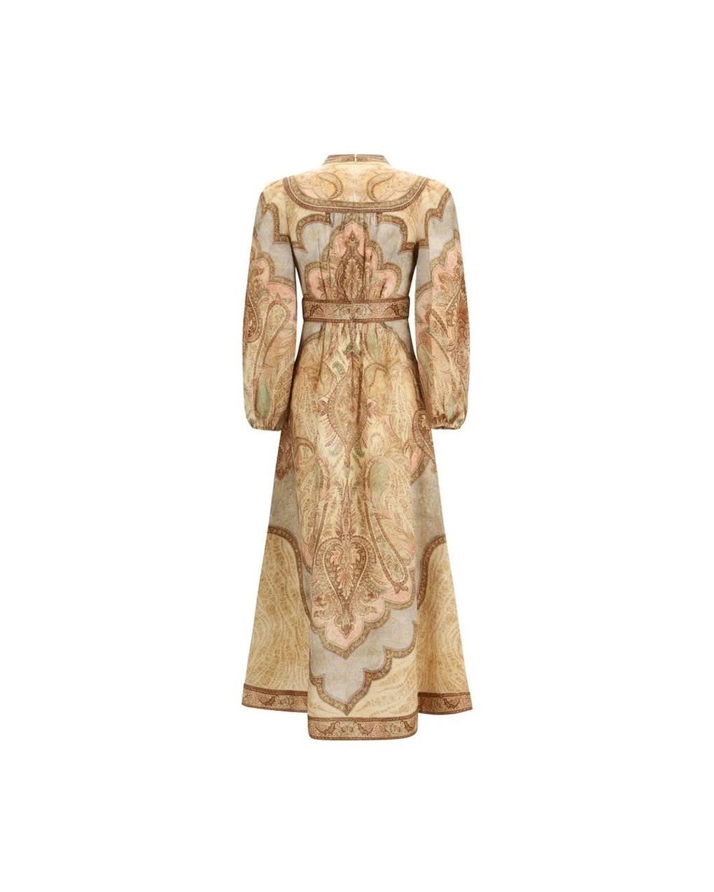 Zimmermann Multicolor Linen Long Dress