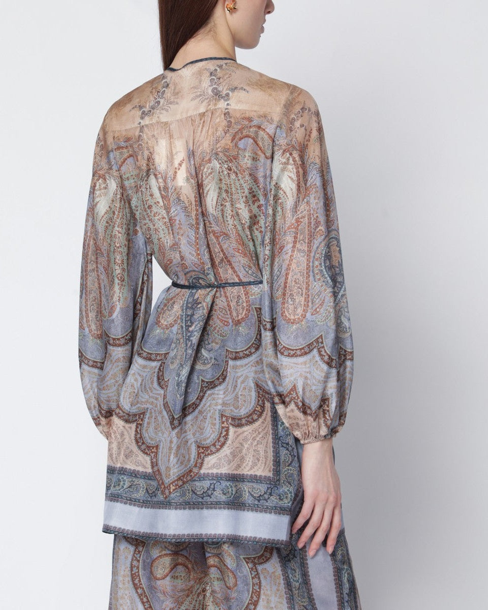 Zimmermann Wanderlust Blouse with Tapestry Print Glam Steals