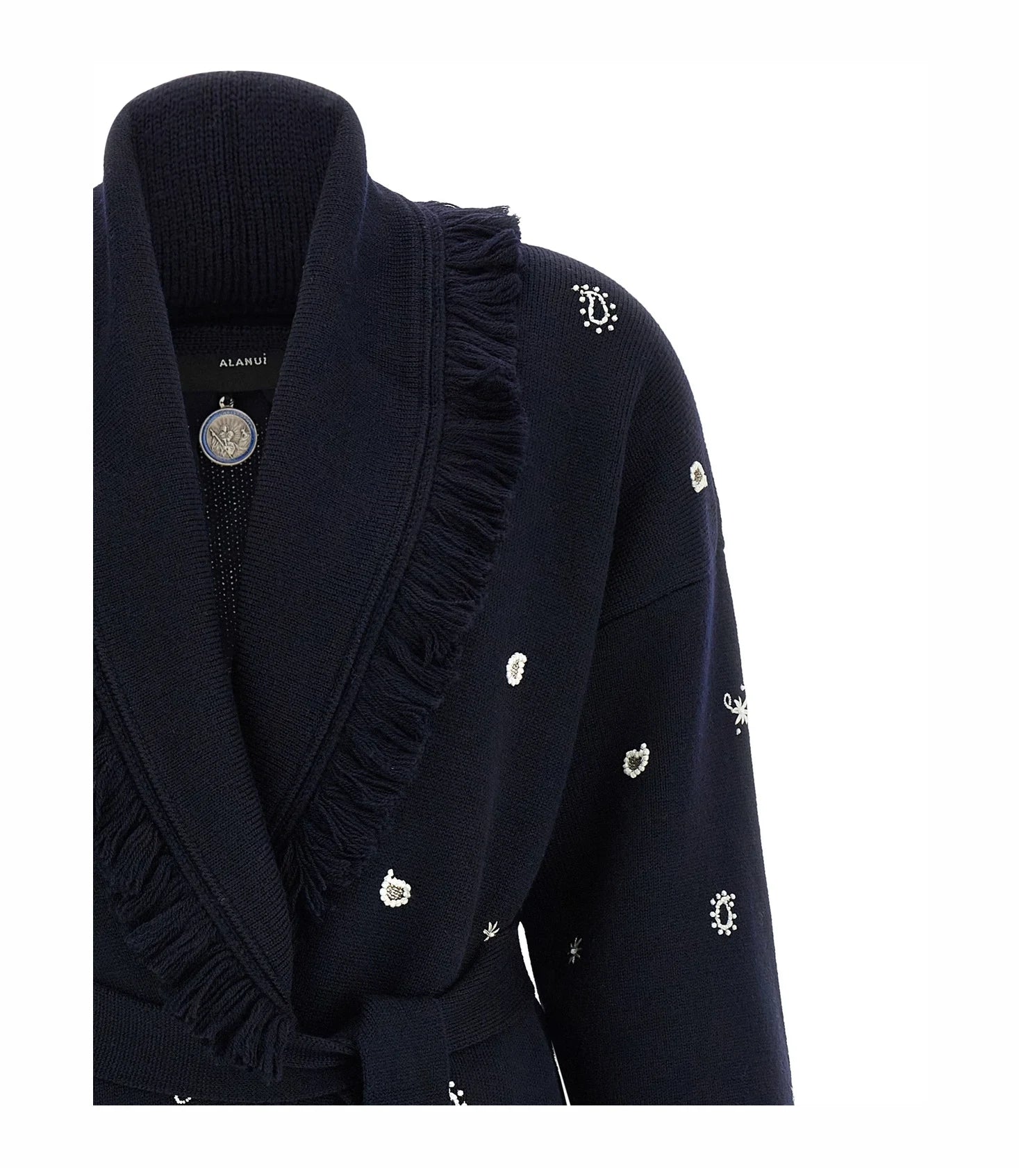 Alanui Cardigan in blue, Virgin Wool β view 3