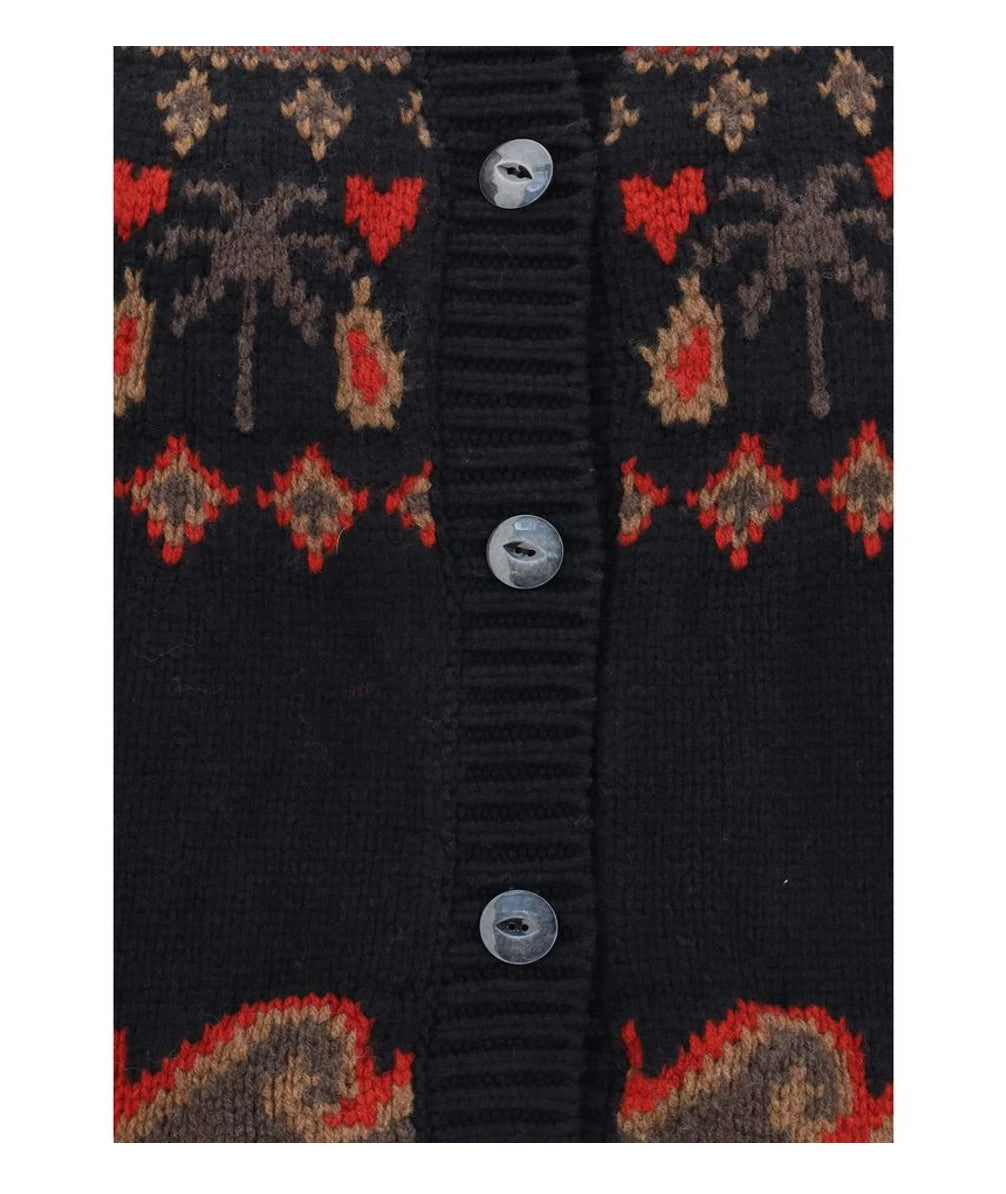 Alanui Cardigan in multicolor, Fleece Wool — view 3