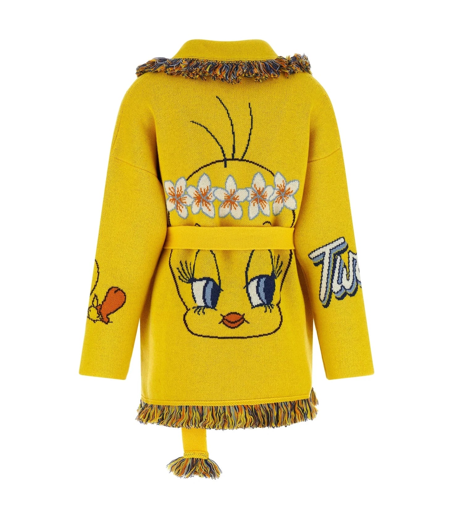 Alanui Cardigan in yellow, Virgin Wool β view 2