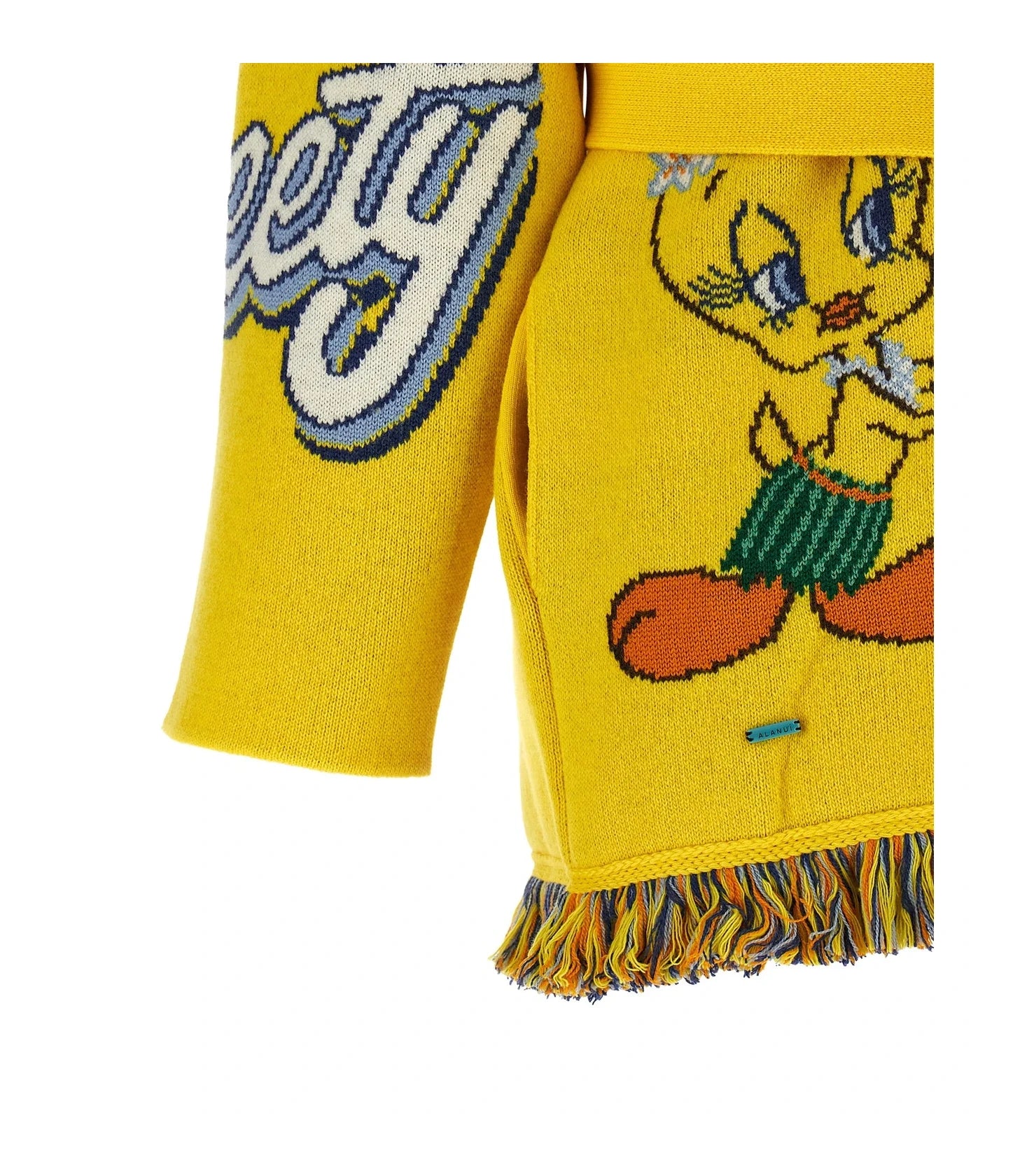 Alanui Cardigan in yellow, Virgin Wool β view 4