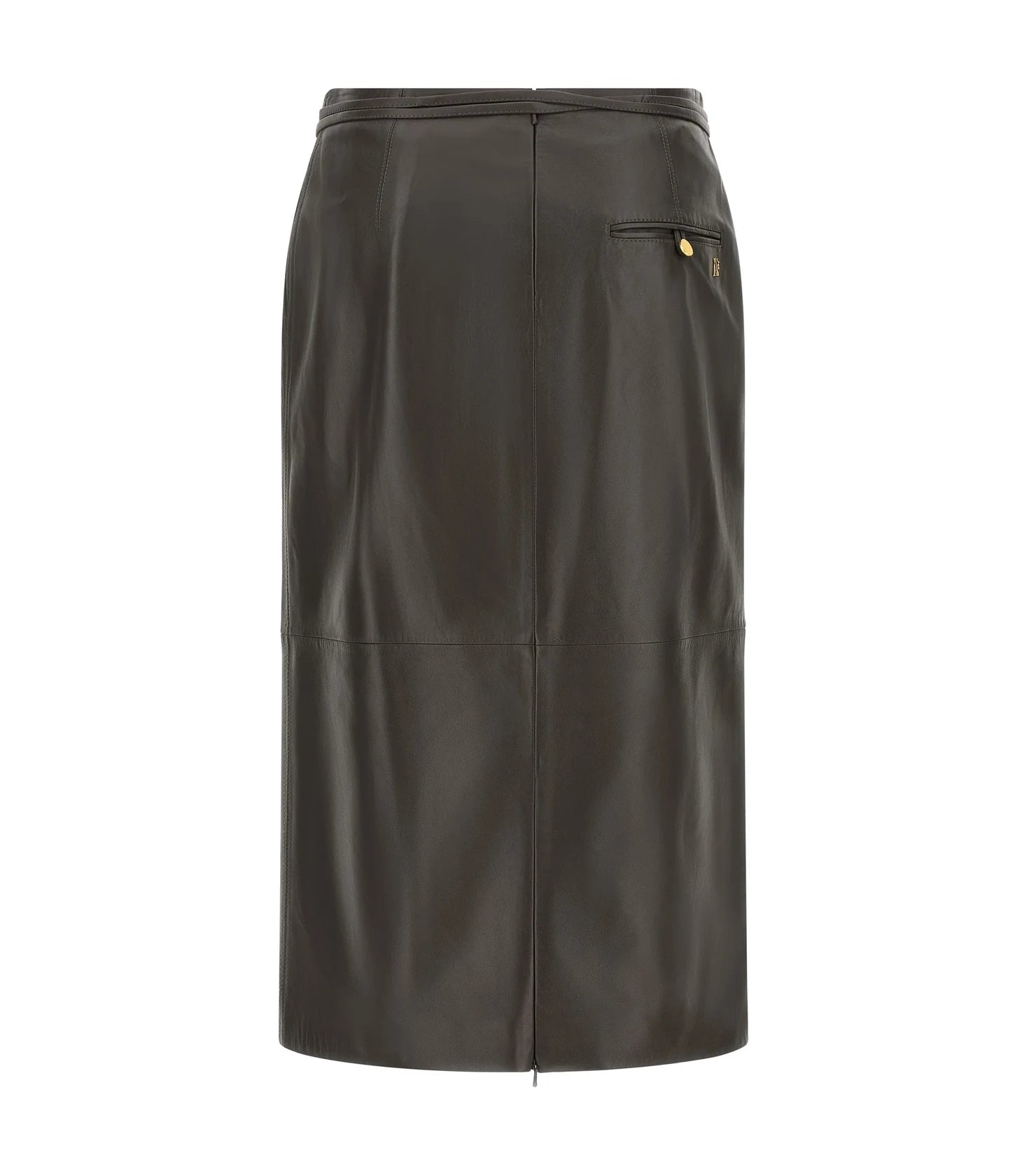 Alberta Ferretti Skirt in brown, Lamb Leather — view 2