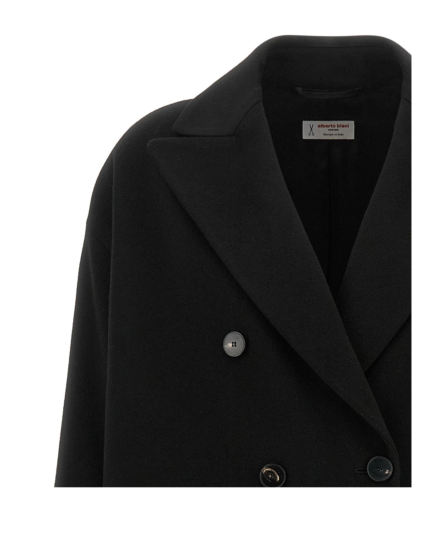 Alberto Biani Overcoat in black, Wool — view 3