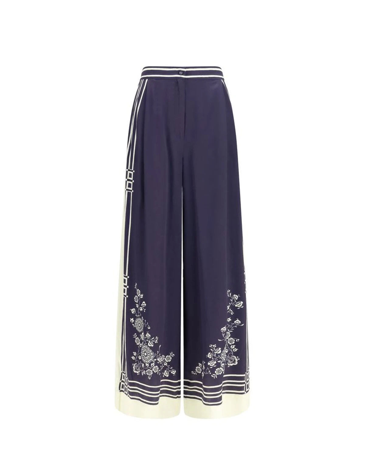 Alemais Palazzo Pant in blue, Silk