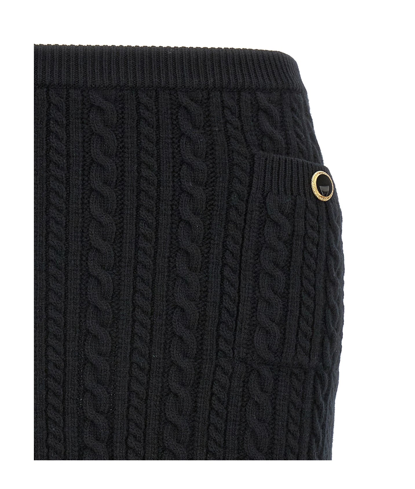 Alessandra Rich Skirt in black, Wool — view 3