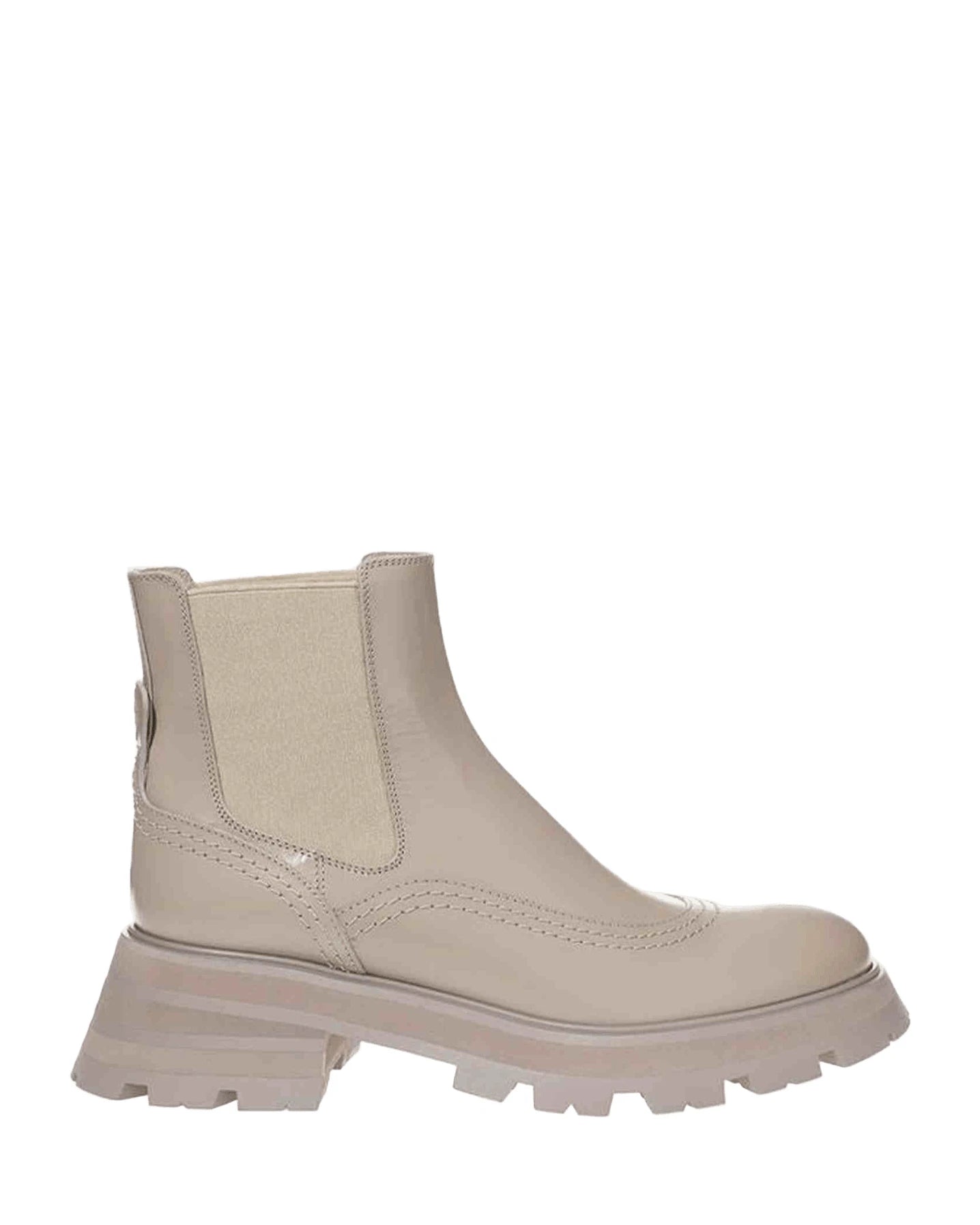Alexander Mcqueen Gray Leather Chic Boots For Elegant Steps Glam Steals