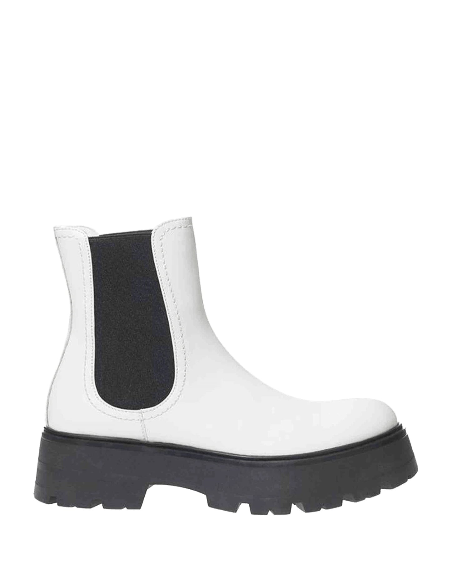 Alexander Mcqueen Black And White Leather Boot Glam Steals
