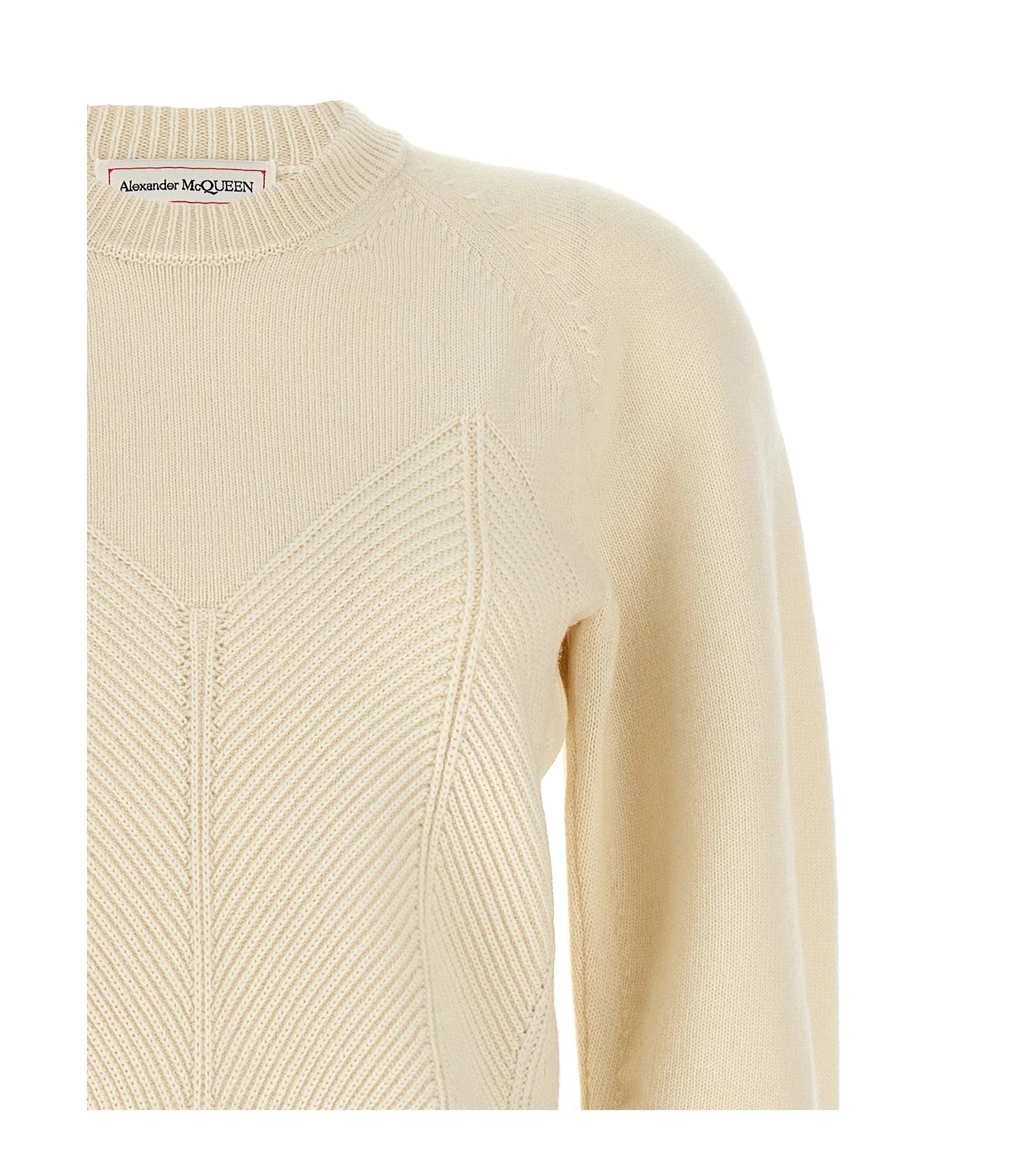 Alexander McQueen Sweater in white, Wool — view 3