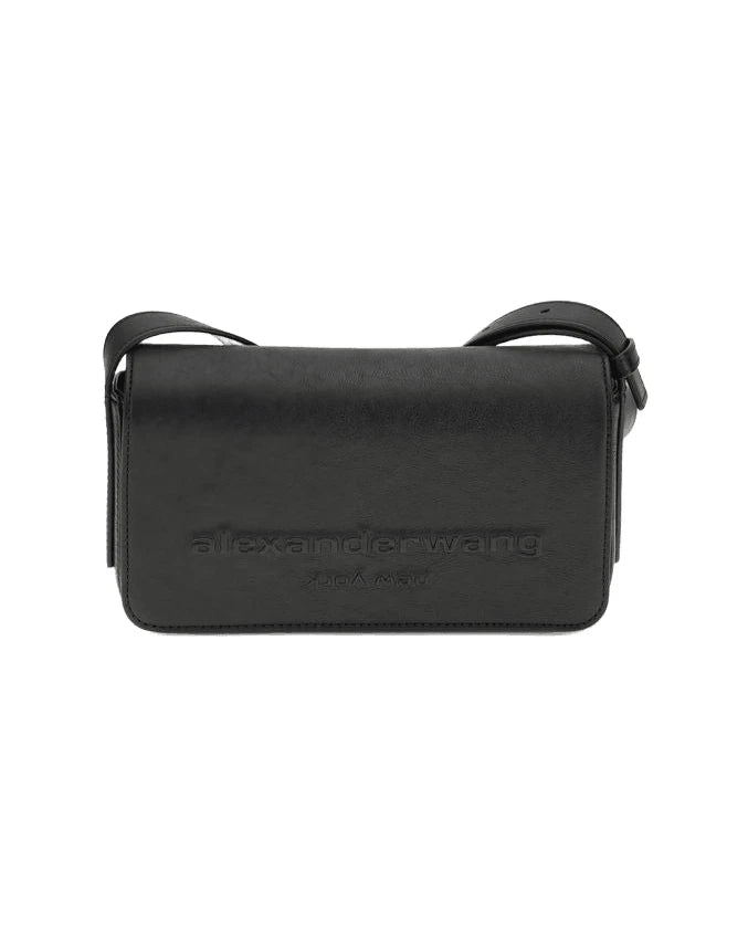 Alexander Wang Black Calf Leather Bos Taurus Shoulder Bag Shoulder Bags