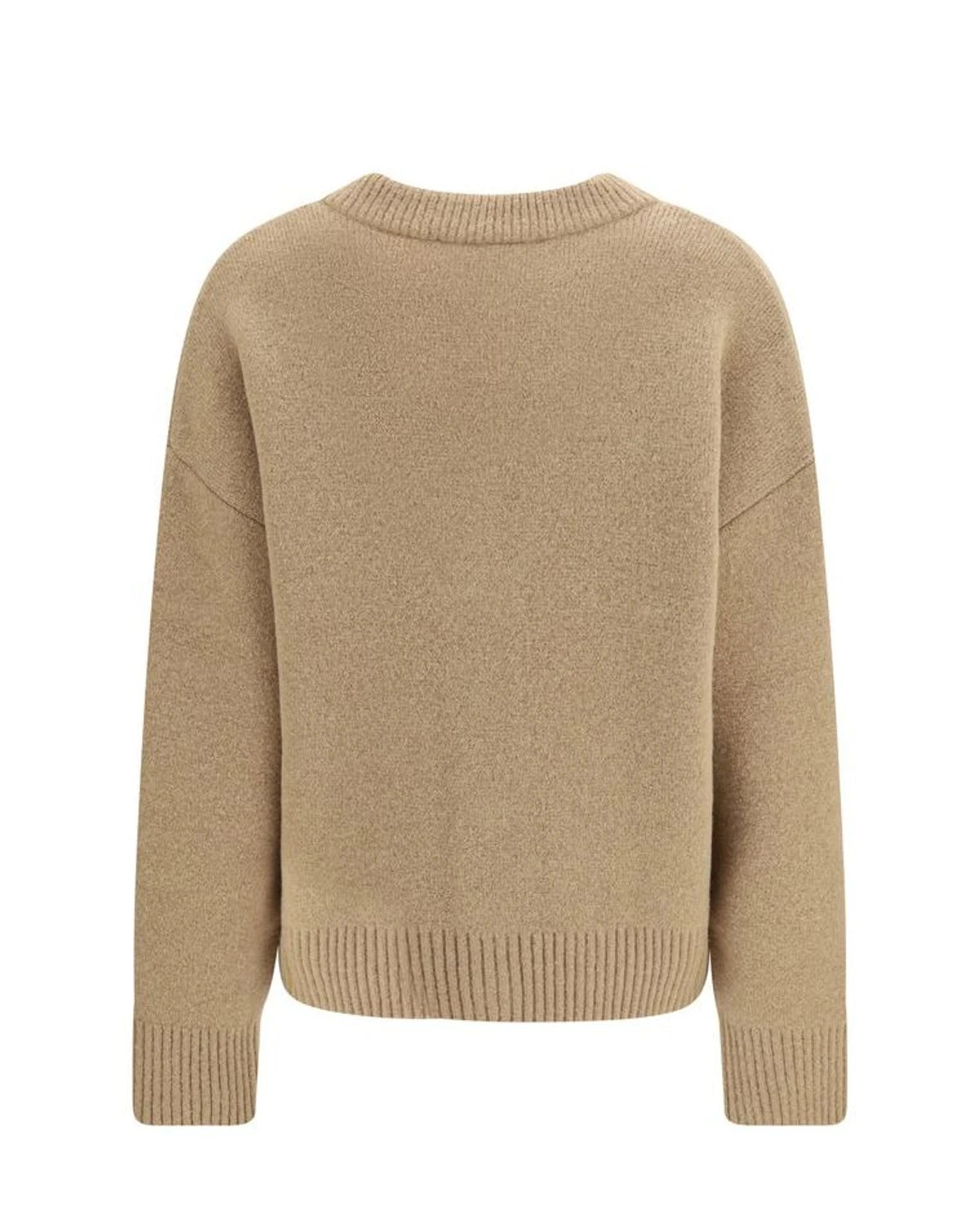 Ami Paris Cardigan in beige, Alpaca Vicugna — view 2
