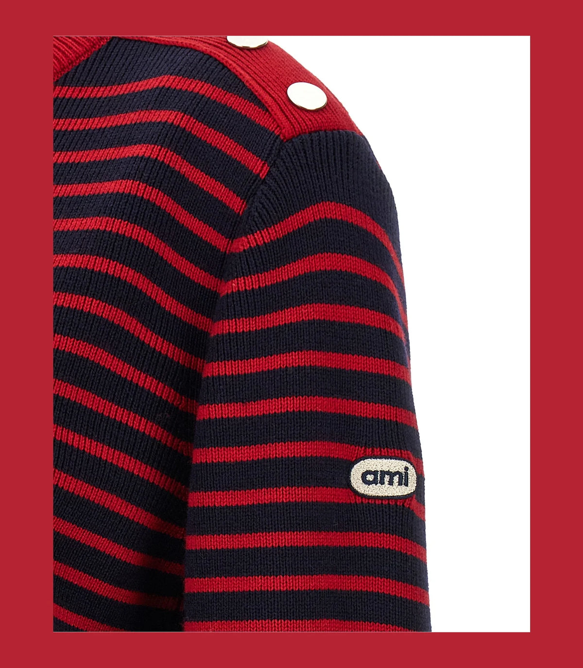 Ami Paris Sweater in multicolor, Wool — view 4